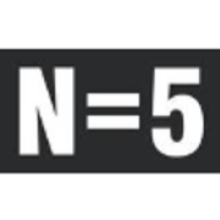 N=5